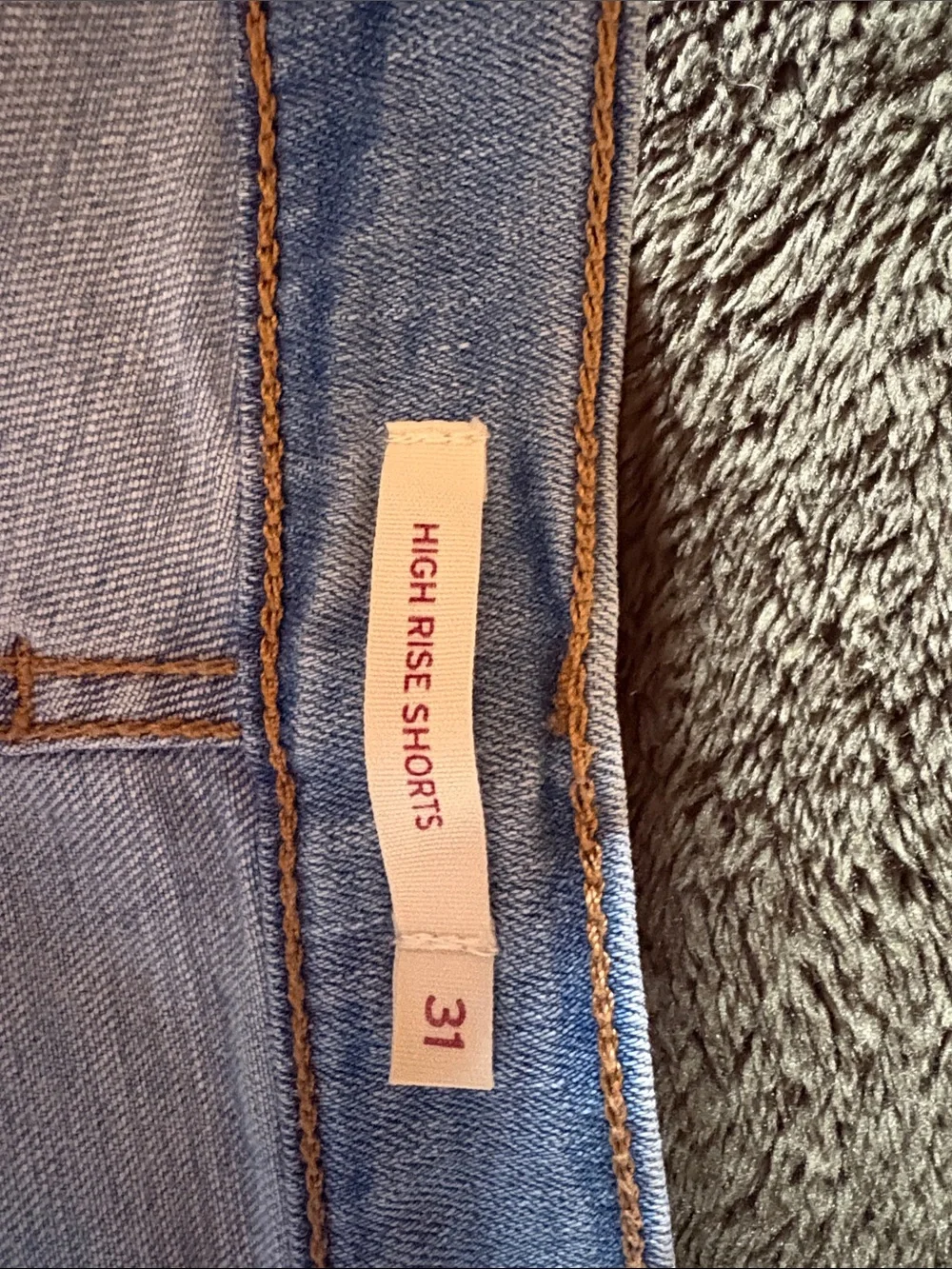 Levi's Light Blue Frayed Hem Denim Shorts